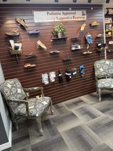 high quality orthopedic footwear displayed at our podiatry office